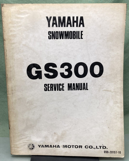 Genuine Yamaha LIT-12618-98-00 Snowmobile GS300 Service Manual 1975