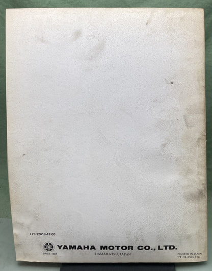 Genuine Yamaha LIT-12618-47-00 GP643B/EW643B Service Manual 1972