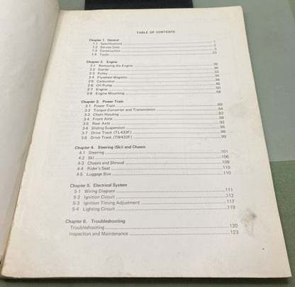 Genuine Yamaha LIT-12618-68-00 Snowmobile TW433F/TL433F Service Manual 1973