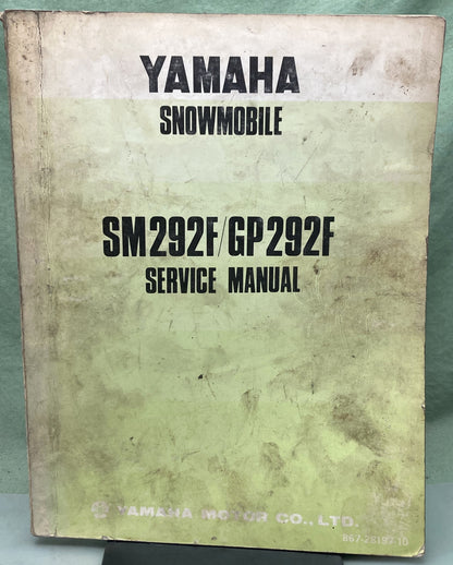 Genuine Yamaha LIT-12618-60-00 Snowmobile SM292F/GP292F Service Manual 1973
