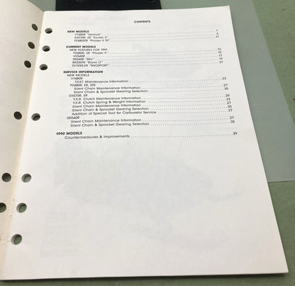 Genuine Yamaha SPR90-090 Snowmobile Product Technology Update 1991
