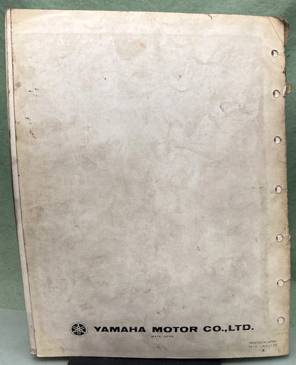 Genuine Yamaha LIT-12618-00-27 Snowmobile SRX440D Service Manual 1979
