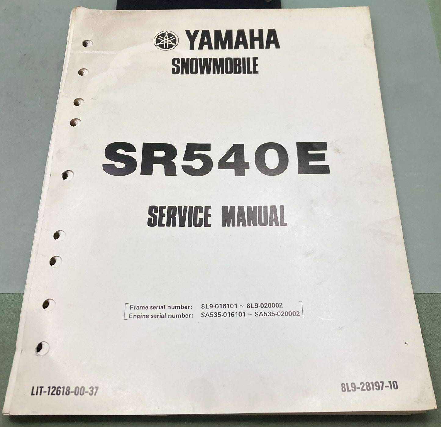 Genuine Yamaha LIT-12618-00-37 Snowmobile SR540E Service Manual 1980