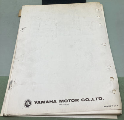 Genuine Yamaha LIT-12618-00-42 Snowmobile SR540F Supp. Service Manual 1981