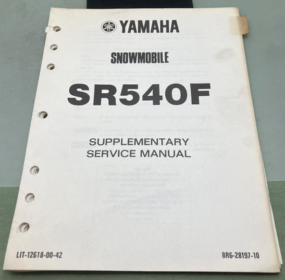 Genuine Yamaha LIT-12618-00-42 Snowmobile SR540F Supp. Service Manual 1981