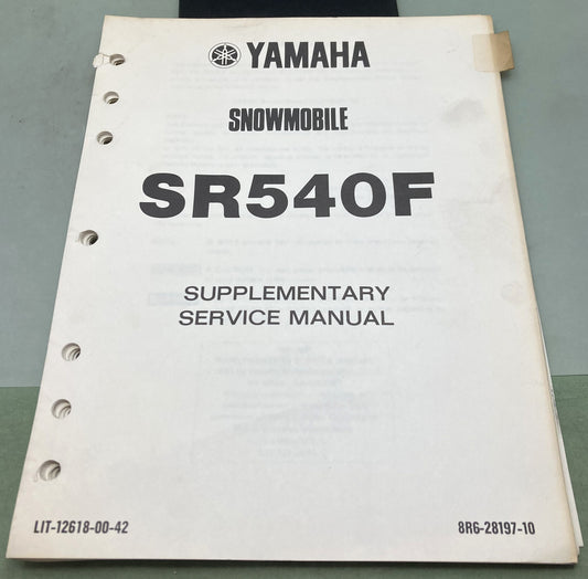 Genuine Yamaha LIT-12618-00-42 Snowmobile SR540F Supp. Service Manual 1981
