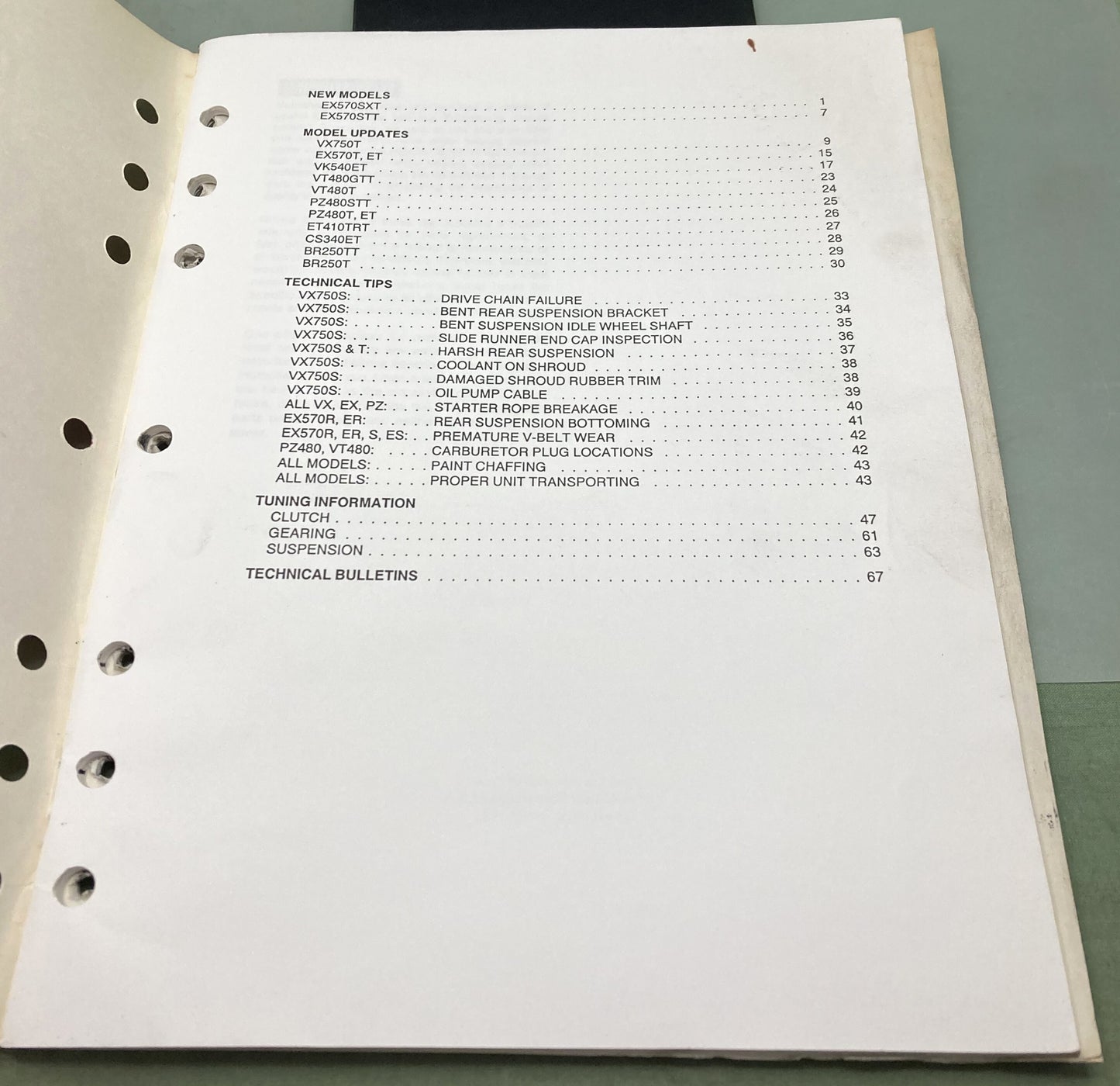 Genuine Yamaha SPR92-043 Snowmobile Technology Update 1993