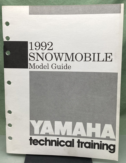 Genuine Yamaha SPR91-062 Snowmobile Model Guide 1992