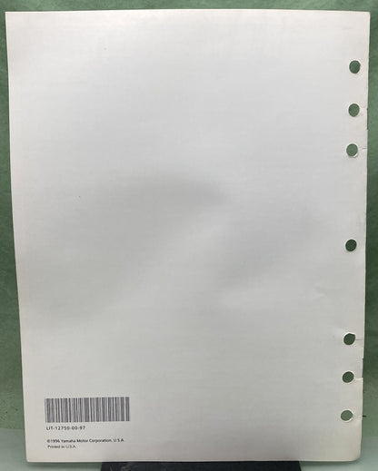 Genuine Yamaha LIT-12750-00-97 Snowmobile Flat Rate Manual '95 '96 '97