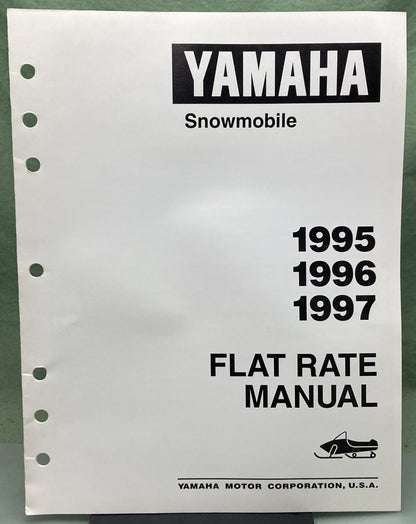 Genuine Yamaha LIT-12750-00-97 Snowmobile Flat Rate Manual '95 '96 '97