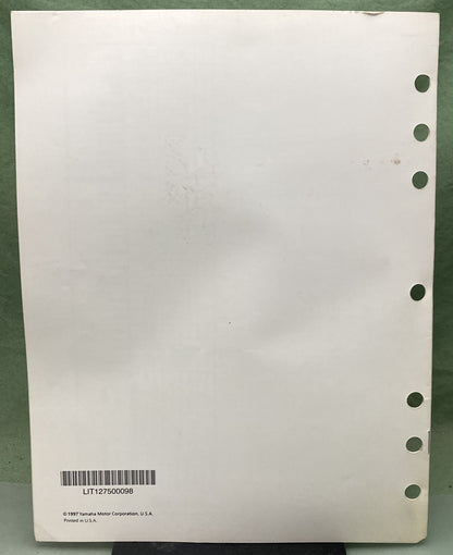Genuine Yamaha LIT-12750-00-98 Snowmobile Flat Rate Manual '96 '97 '98