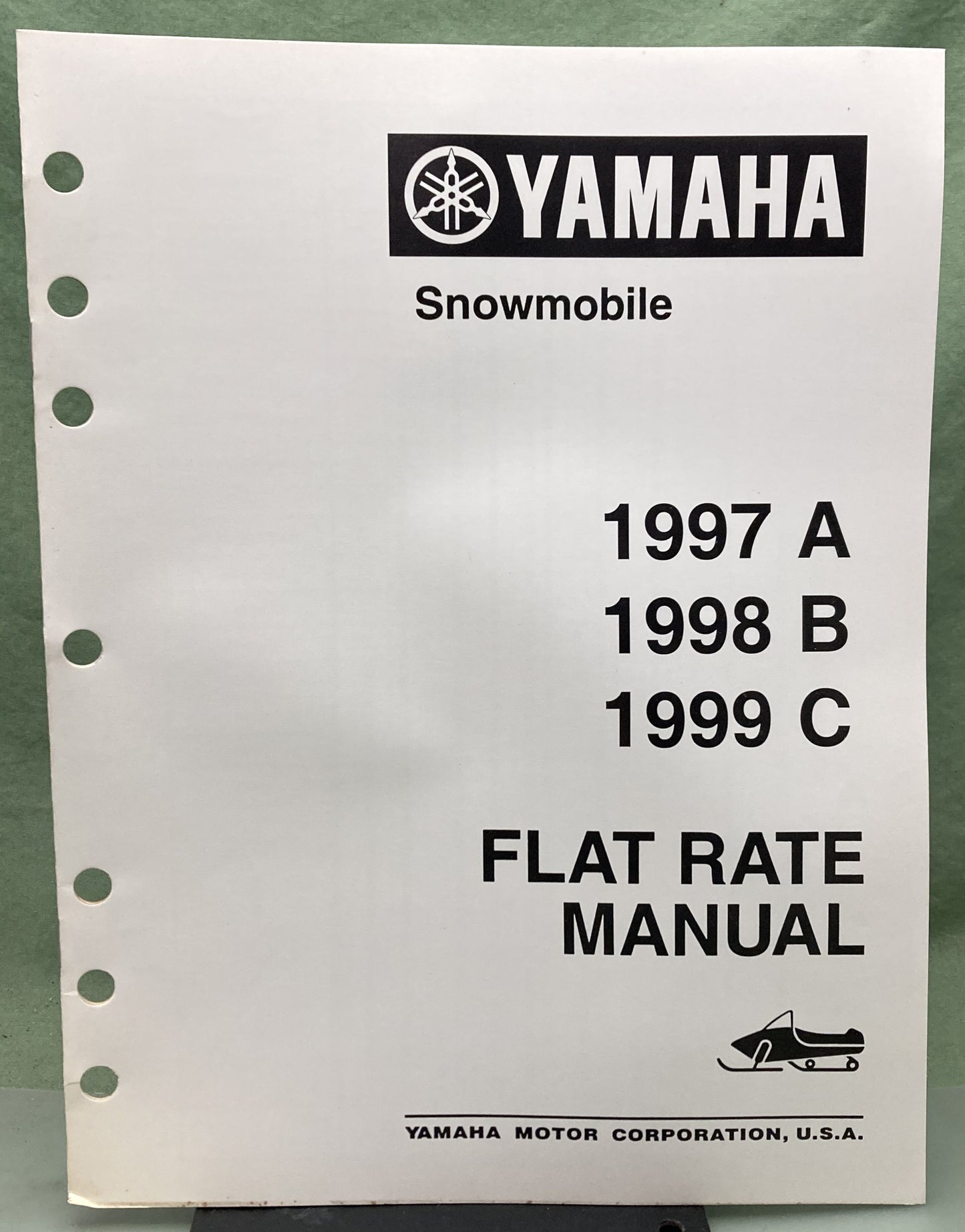 Genuine Yamaha LIT-12750-00-99 Snowmobile Flat Rate Manual '97 A '98 B '99 C
