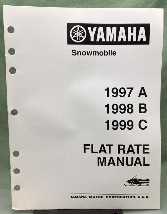 Genuine Yamaha LIT-12750-00-99 Snowmobile Flat Rate Manual '97 A '98 B '99 C