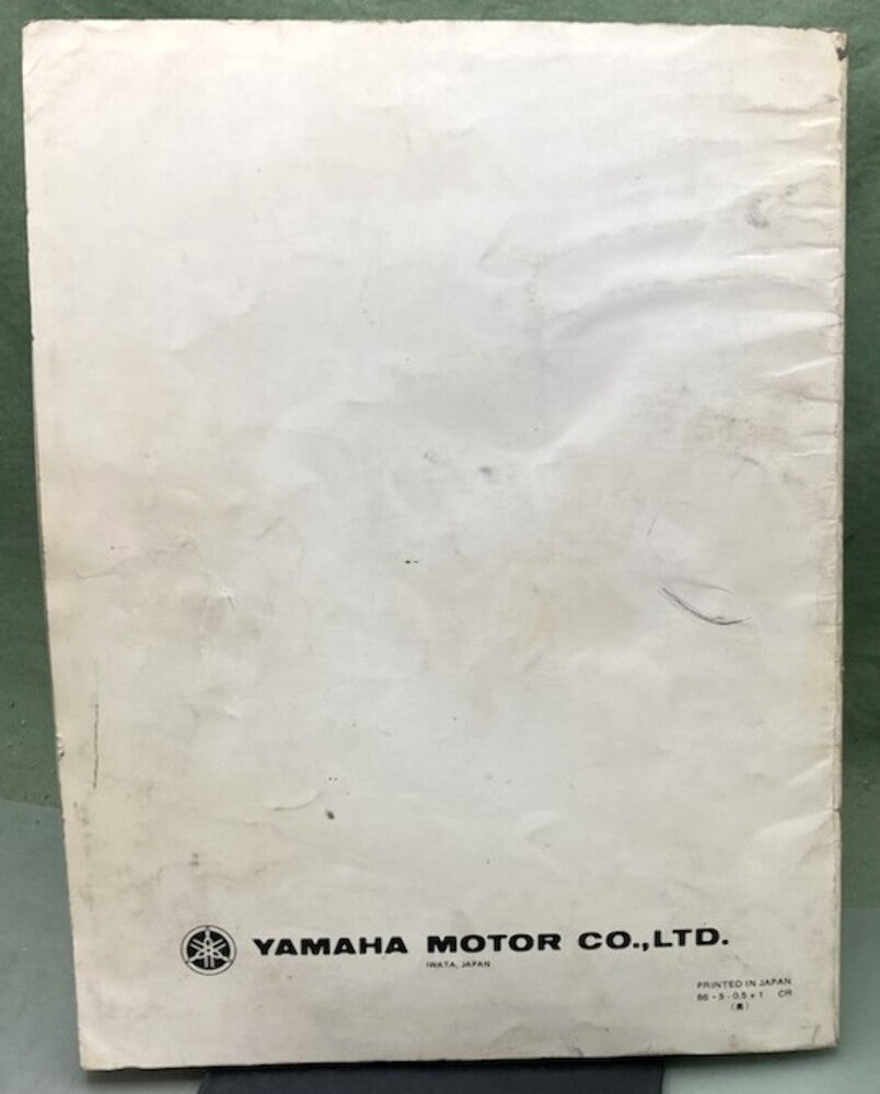 Genuine Yamaha LIT-12628-00-90 Snowmobile VMX540L Owner's and Service Manual '86