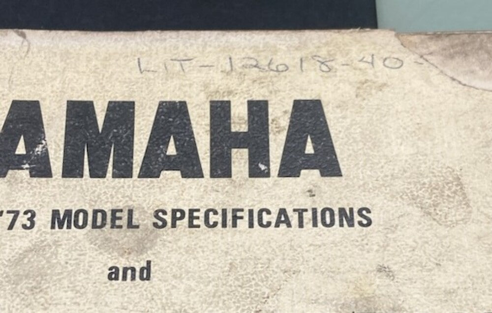 Genuine Yamaha LIT-12628-40 SL338D/GP338/SL433B/EL433B/SW433C Service Manual '72