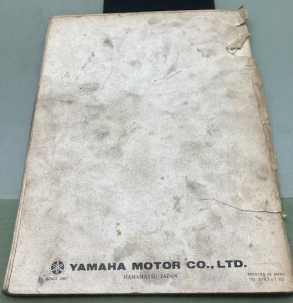 Genuine Yamaha LIT-12628-40 SL338D/GP338/SL433B/EL433B/SW433C Service Manual '72