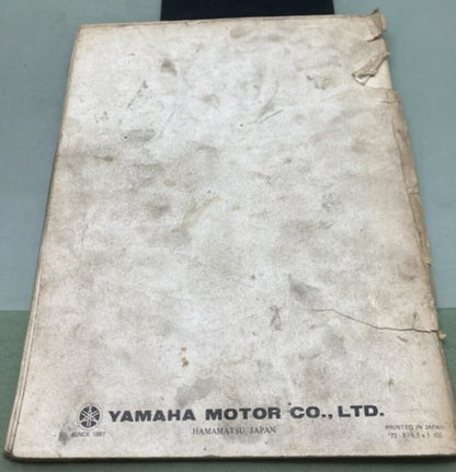 Genuine Yamaha LIT-12628-40 SL338D/GP338/SL433B/EL433B/SW433C Service Manual '72