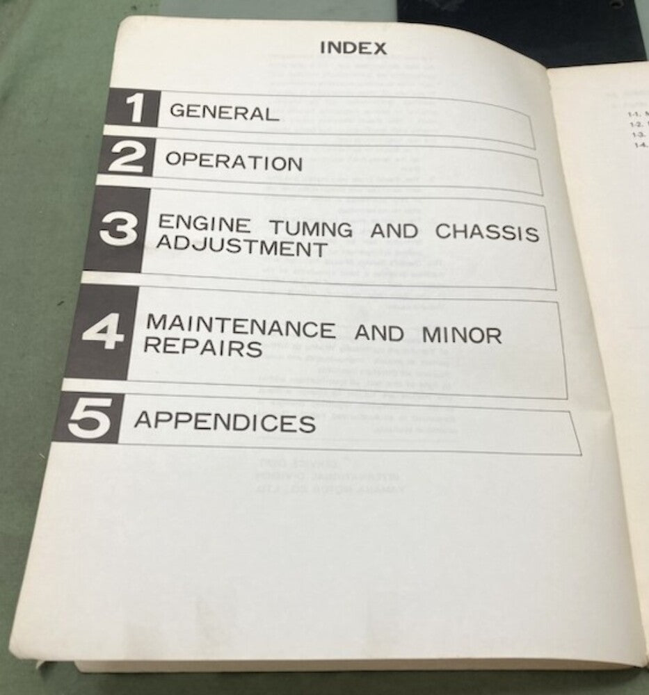 Genuine Yamaha LIT-12628-00-13 Snowmobile SRX440B Owner's Service Manual '77