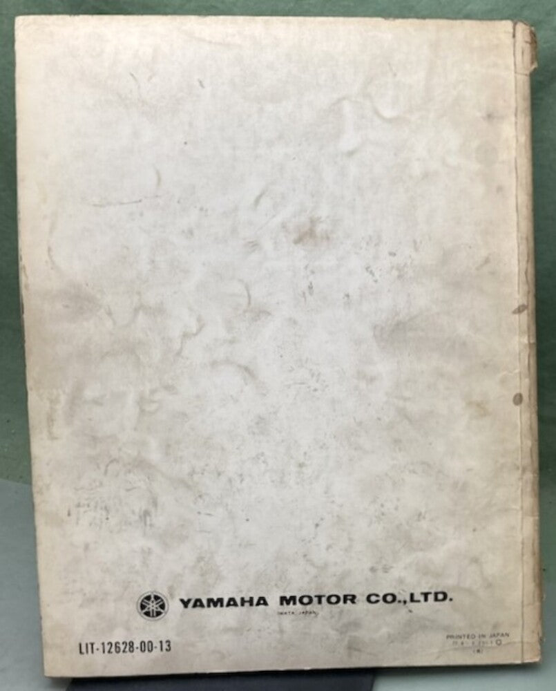 Genuine Yamaha LIT-12628-00-13 Snowmobile SRX440B Owner's Service Manual '77