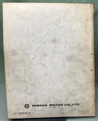 Genuine Yamaha LIT-12628-00-13 Snowmobile SRX440B Owner's Service Manual '77