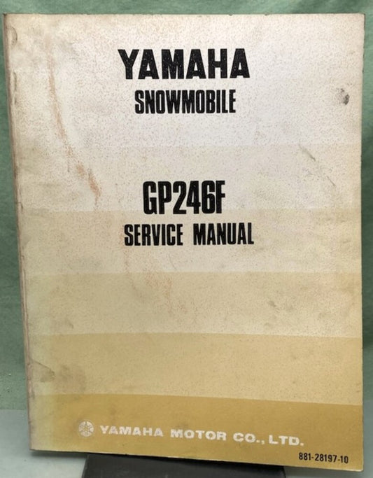 Genuine Yamaha LIT-12618-81-00 Snowmobile GP246F Service Manual 1973