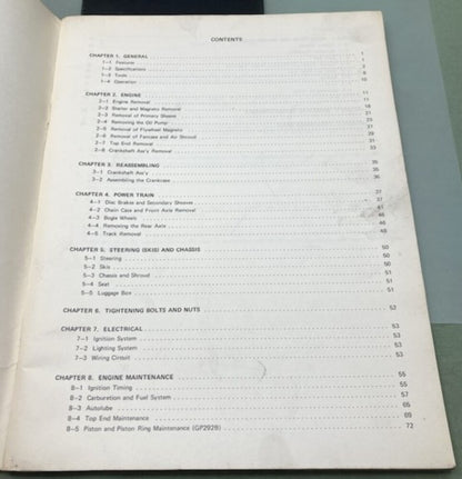 Genuine Yamaha LIT-12618-39-00 SL292C/GP292B Service Manual 1972