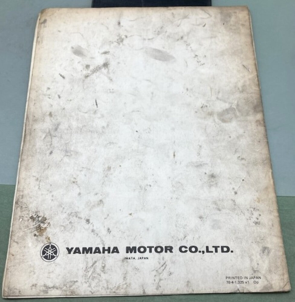 Genuine Yamaha LIT-12618-00-17 Snowmobile EX440C Supp. Service Manual 1978