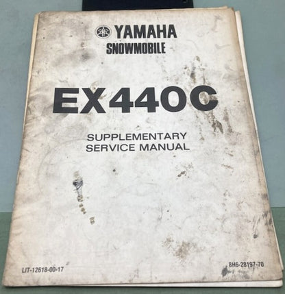 Genuine Yamaha LIT-12618-00-17 Snowmobile EX440C Supp. Service Manual 1978