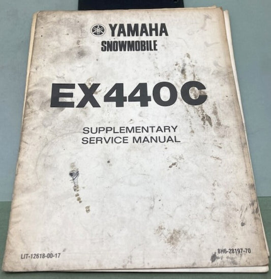 Genuine Yamaha LIT-12618-00-17 Snowmobile EX440C Supp. Service Manual 1978
