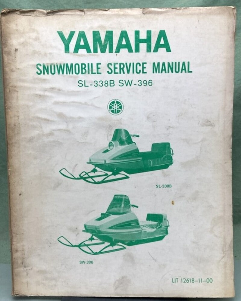 Genuine Yamaha LIT-12618-11-00 Snowmobile SL-338B, SW-396 Service Manual 1971