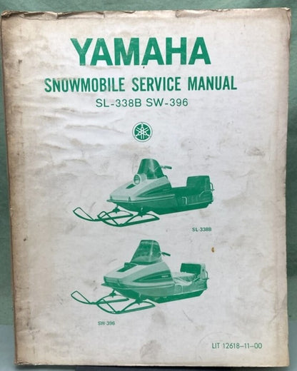 Genuine Yamaha LIT-12618-11-00 Snowmobile SL-338B, SW-396 Service Manual 1971