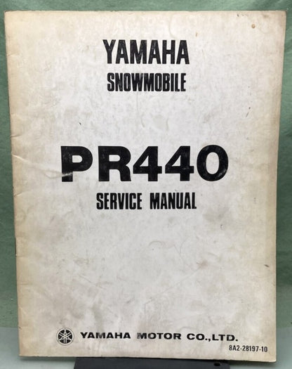 Genuine Yamaha LIT-12618-A2-00 Snowmobile PR440 Service Manual 1976