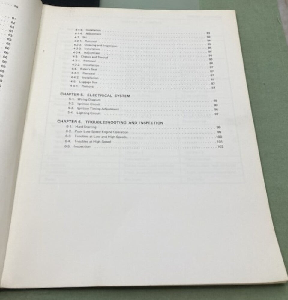 Genuine Yamaha LIT-12618-65-00 Snowmobile GP338F/GP433F Service Manual 1973