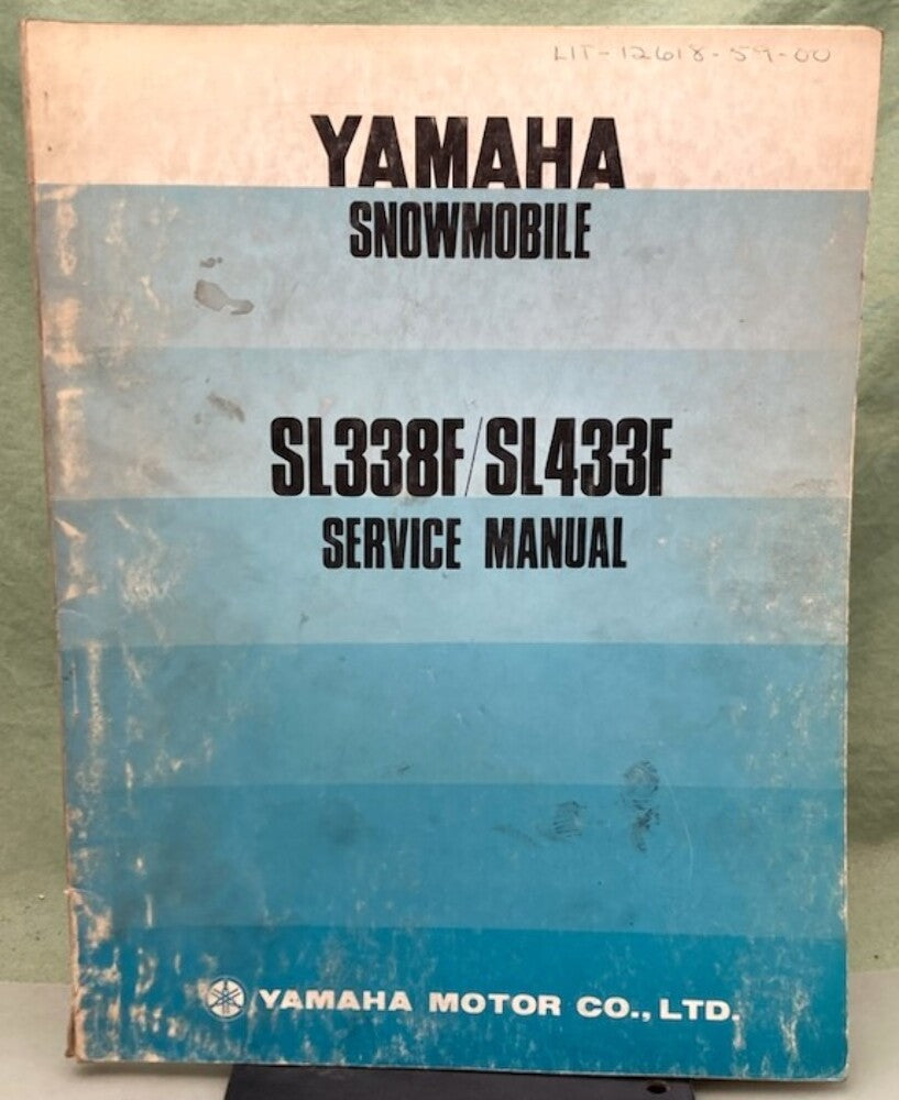 Genuine Yamaha LIT-12618-59-00 Snowmobile SL338F/SL433F Service Manual 1973
