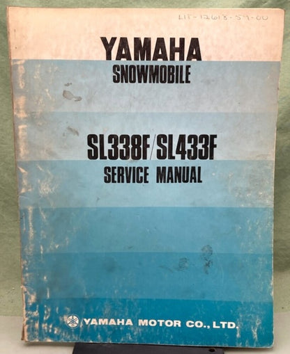 Genuine Yamaha LIT-12618-59-00 Snowmobile SL338F/SL433F Service Manual 1973