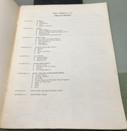 Genuine Yamaha SL-351 Service Manual