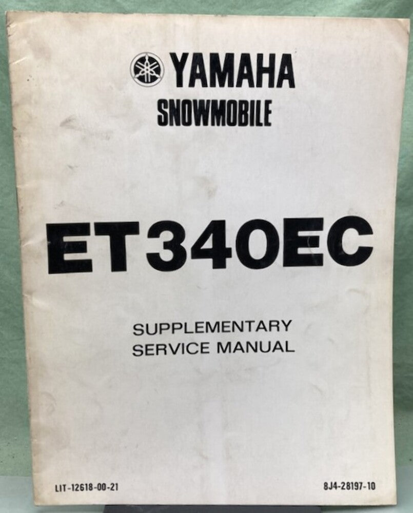 Genuine Yamaha LIT-12618-00-21 Snowmobile ET340EC Supp. Service Manual 1978