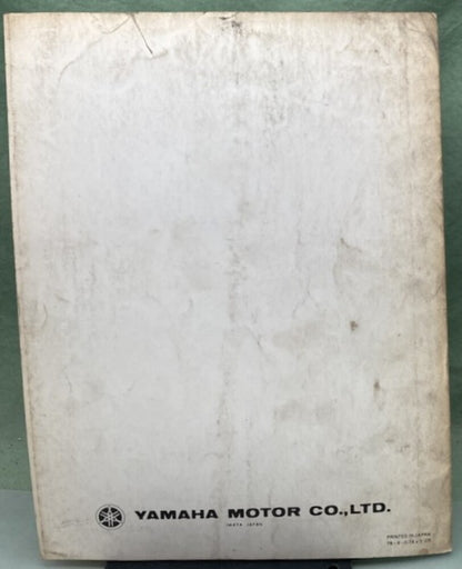 Genuine Yamaha LIT-12668-00-21 Snowmobile ET340EC Supp. Assembly Manual 1978