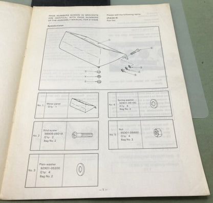 Genuine Yamaha LIT-12668-00-21 Snowmobile ET340EC Supp. Assembly Manual 1978