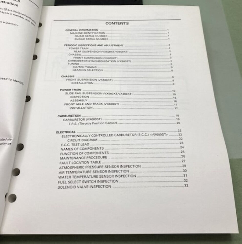 Genuine Yamaha LIT-12618-VX-01 VX500/600 (U-W) Service Manual 1995
