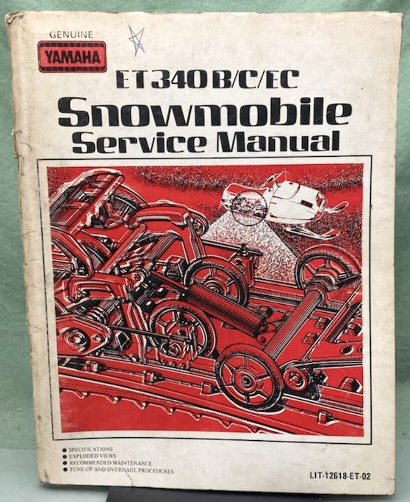 Genuine Yamaha LIT-12618-ET-02 Snowmobile ET340B/C/EC Service Manual '79
