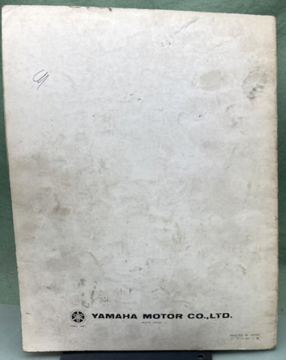 Genuine Yamaha LIT-12618-00-10 Snowmobile EX340B/EX440B Supp. Service Manual '77