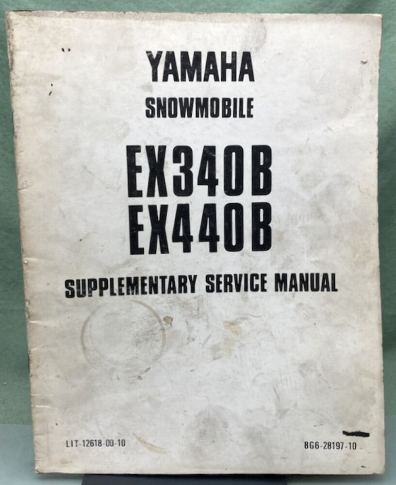 Genuine Yamaha LIT-12618-00-10 Snowmobile EX340B/EX440B Supp. Service Manual '77