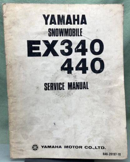 Genuine Yamaha LIT-12618-A6-00 Snowmobile EX340/EX440 Service Manual '75