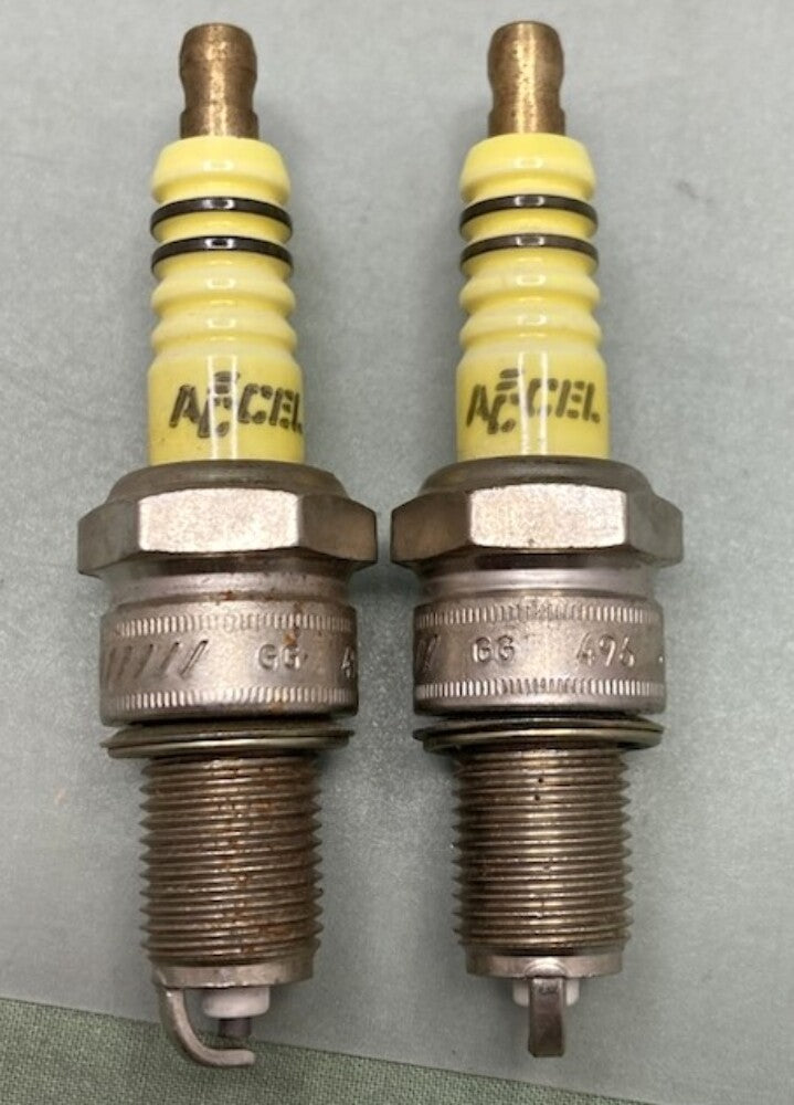 New Genuine Accel 2410A U-Groove Motorcycle Spark Plug Set 496