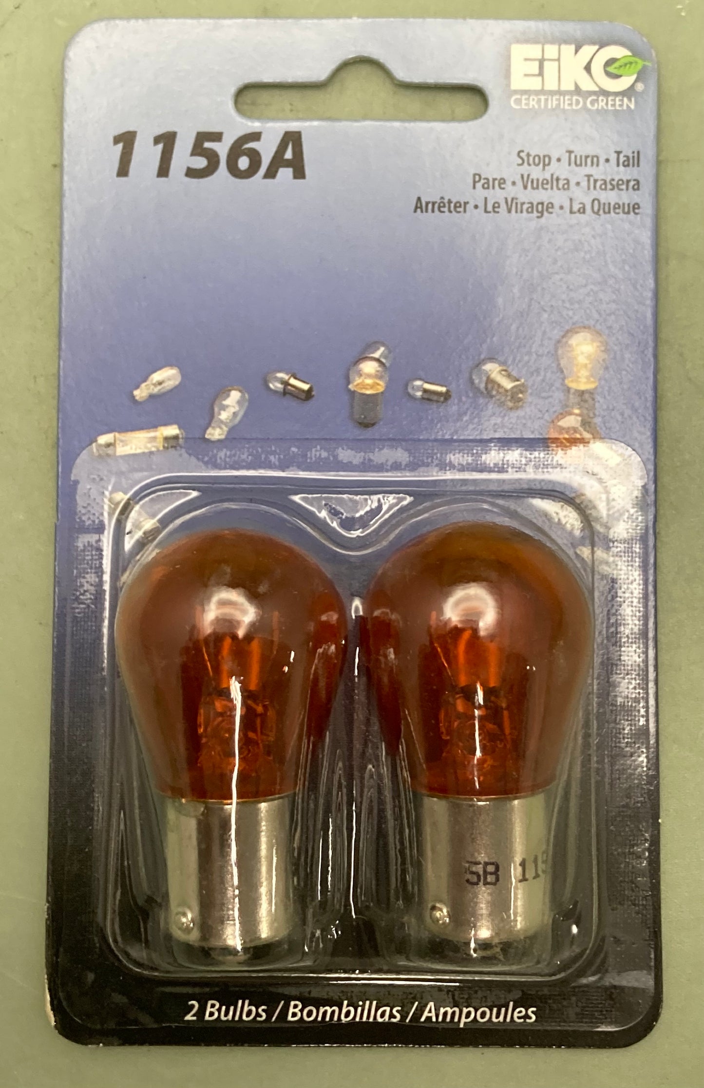 2 Pk New Genuine EIKO 1156A Amber Stop, Turn, Tail Bulb