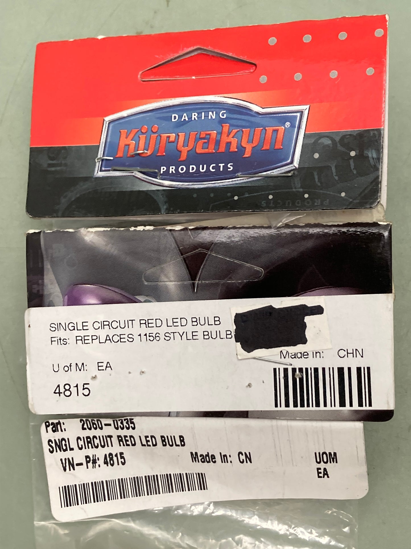 New Genuine Kuryakyn 2060-0335 Single-Circuit Red LED Bulb