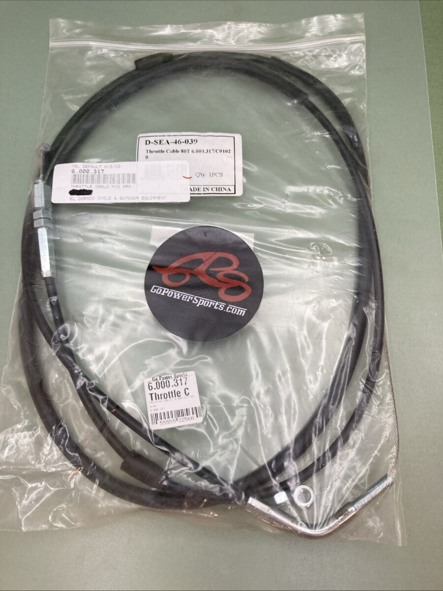 NEW GENUINE GO POWER SPORTS 6.000.317 Go Kart Throttle Cable 72"
