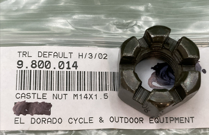 NEW REPLACES TRAILMASTER 9.800.014 CASTLE NUT M14 X 1.5