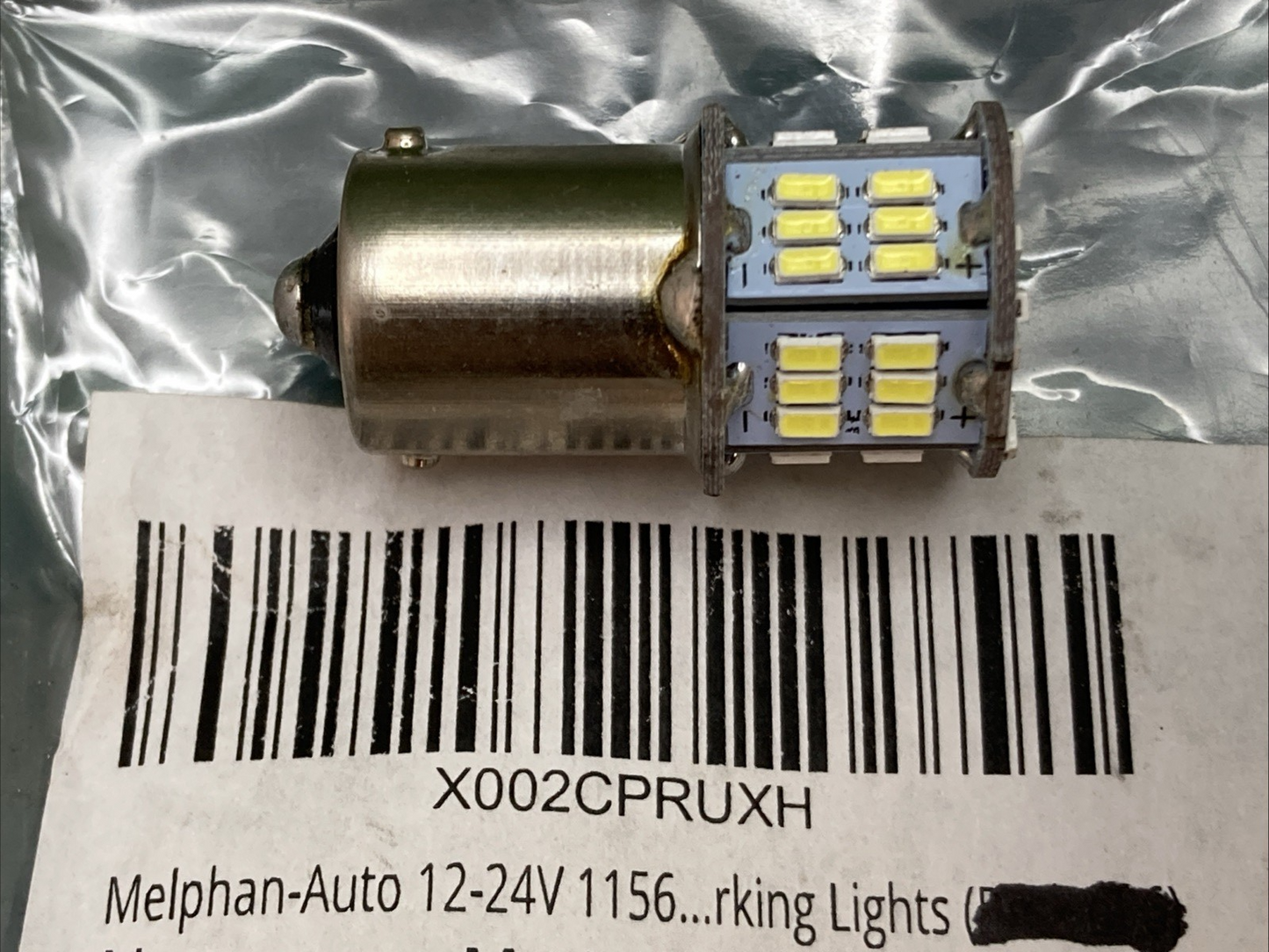 QTY 2 NEW MELPHAN-AUTO 1156 12-24V REVERSE LIGHT BULB
